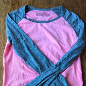 Victoria's Secret Pink and Blue Long Sleeve Tee